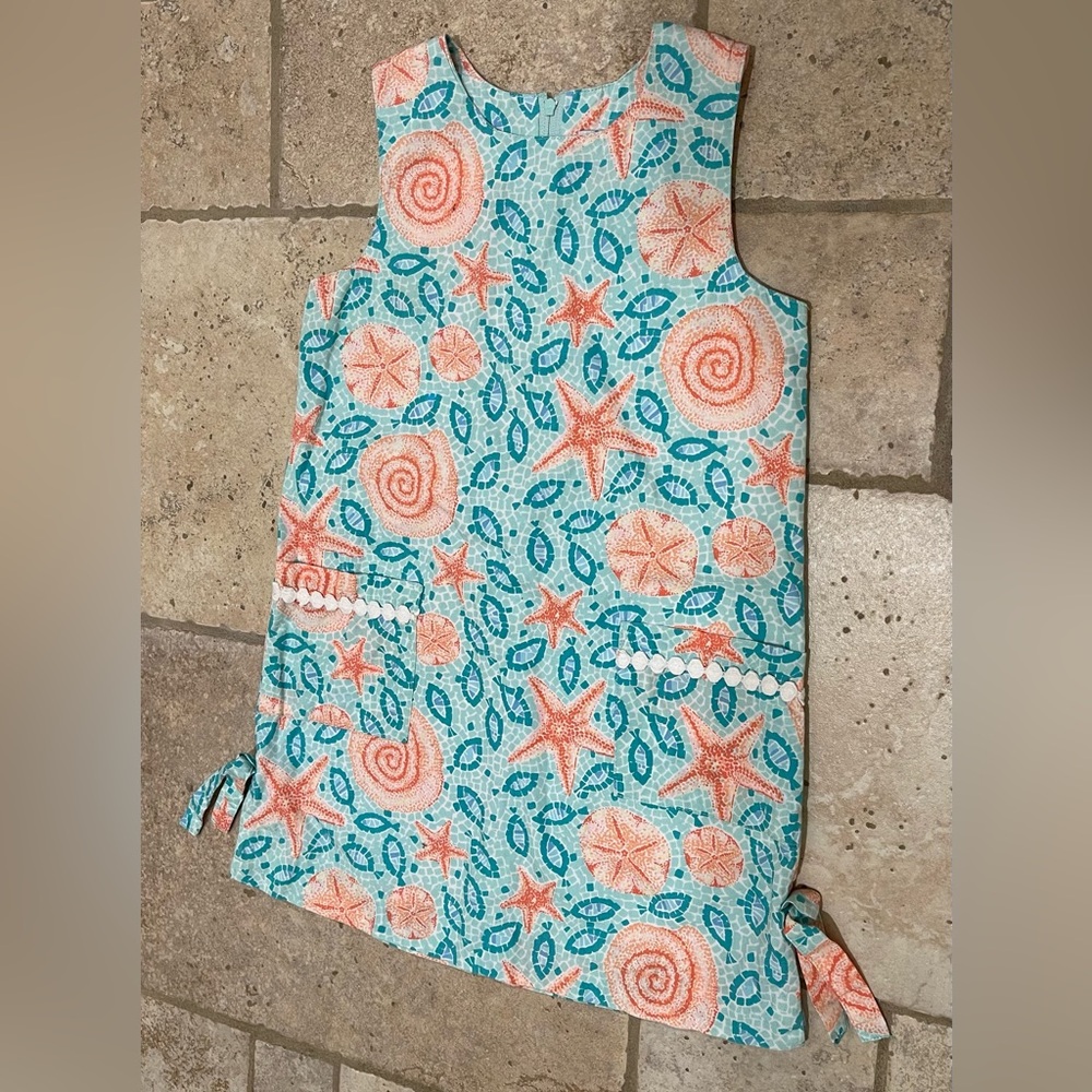 Lilly Pulitzer Coral and Aqua Starfish Dress